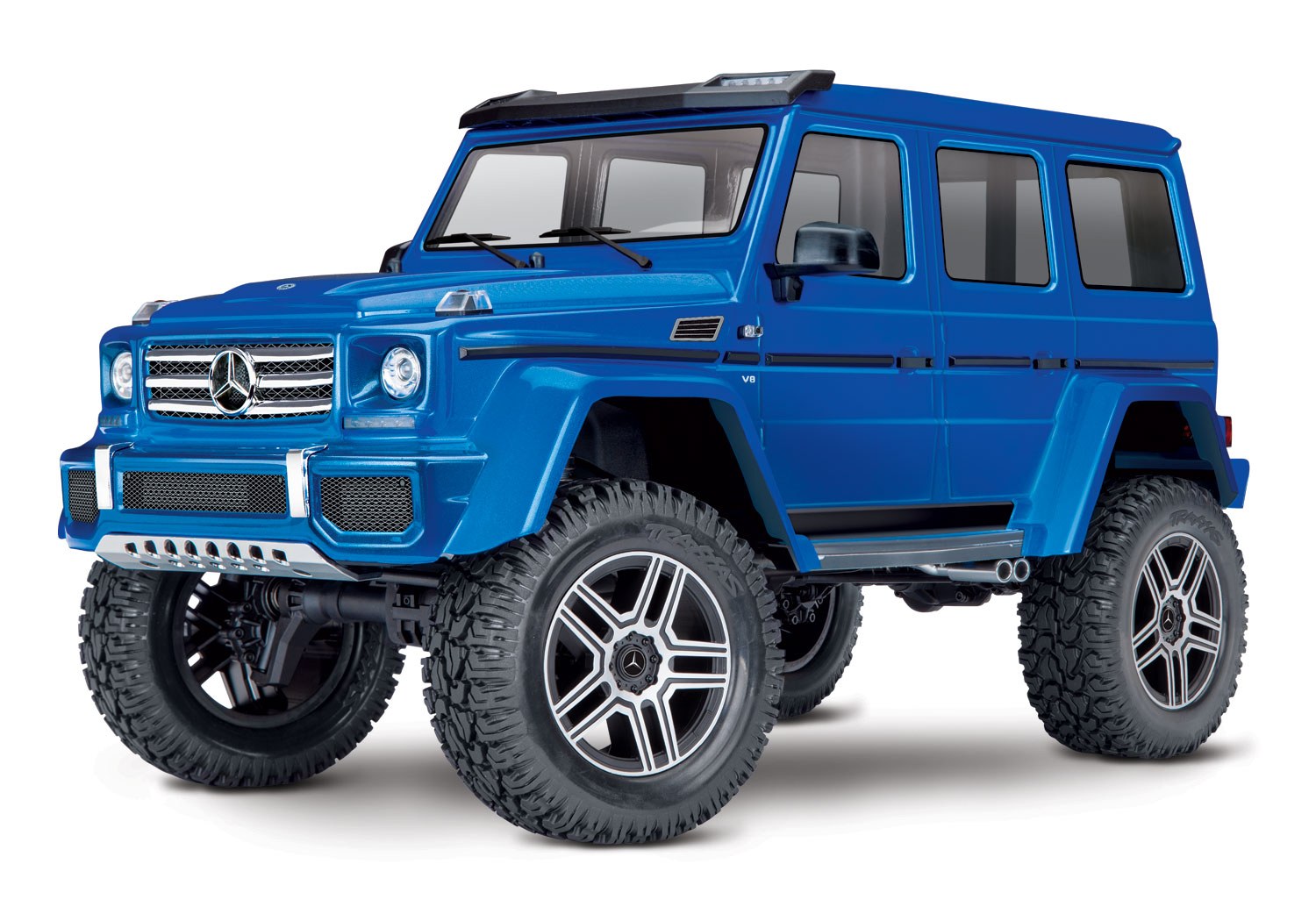 Радиоуправляемый внедорожник TRAXXAS TRX-4 Mercedes G 500 1:10 4WD Синий +  черный кузов Купить с доставкой